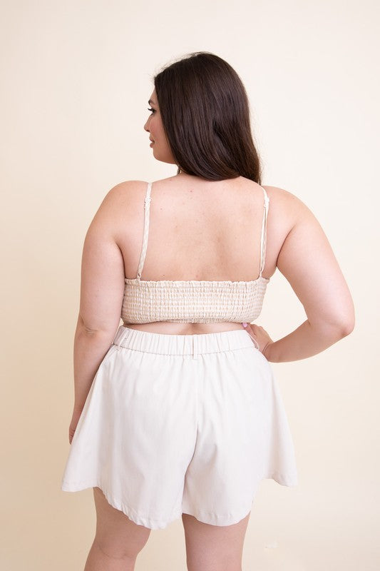 Gingham Smocked Bralette
