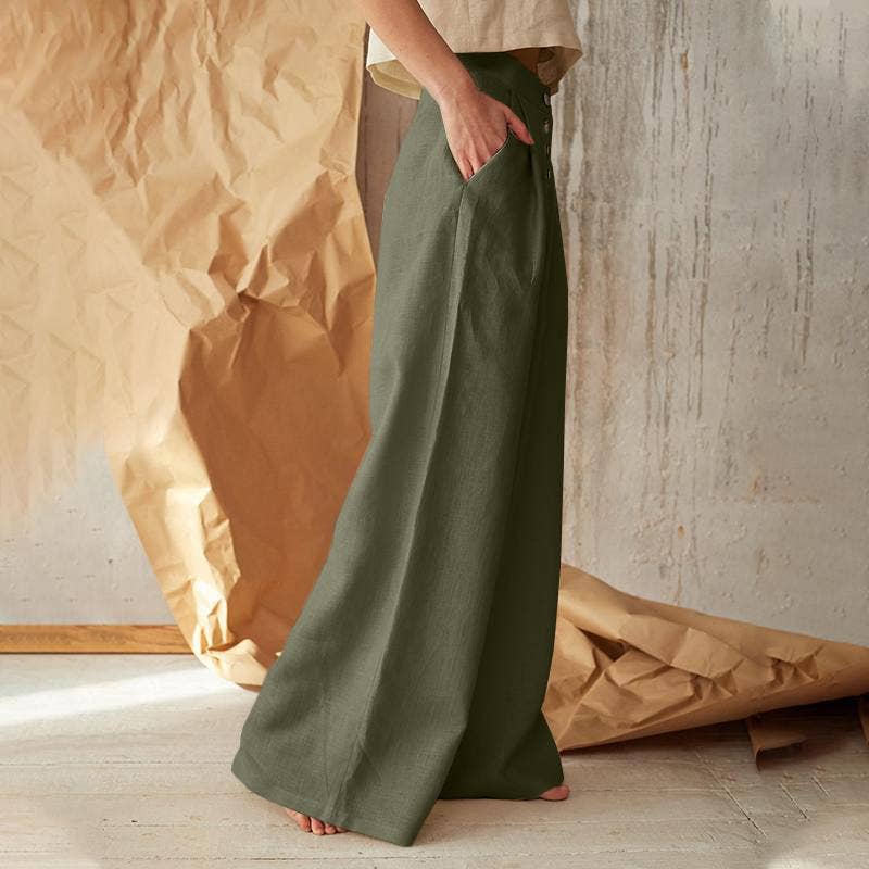 Pleated Wide Leg Pants