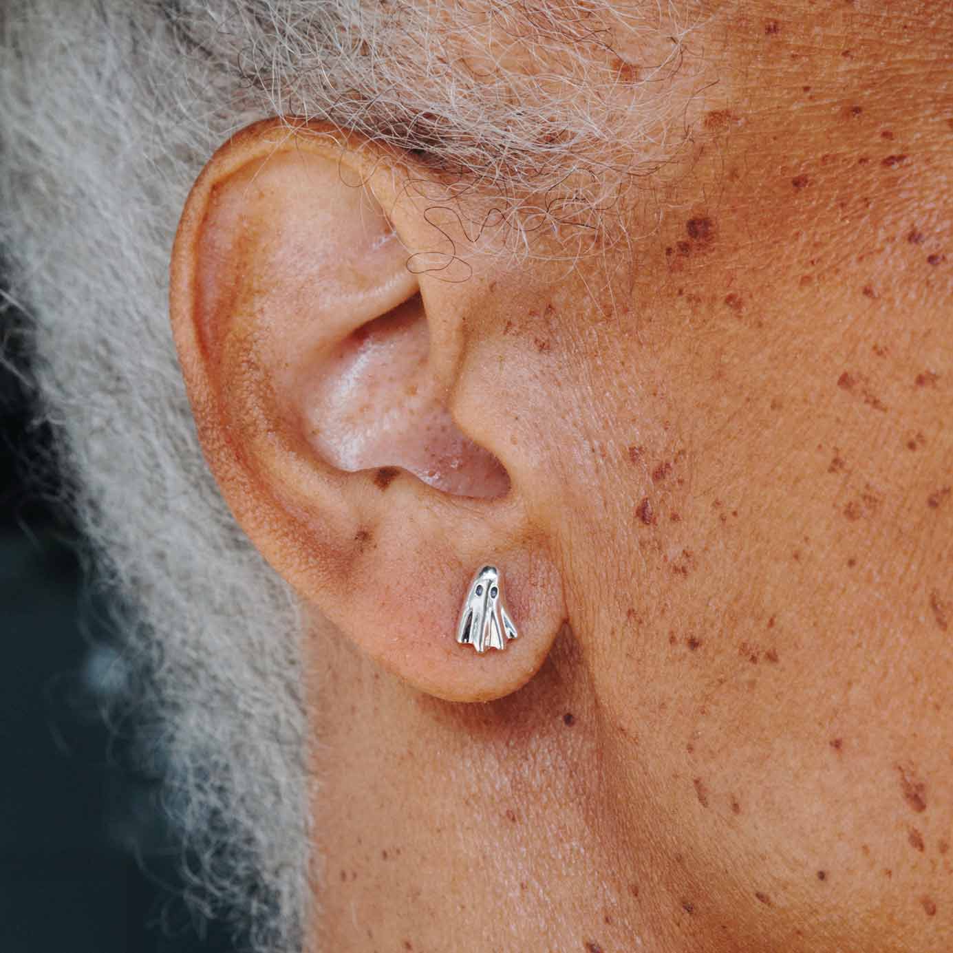 Sterling Silver Ghost Earrings