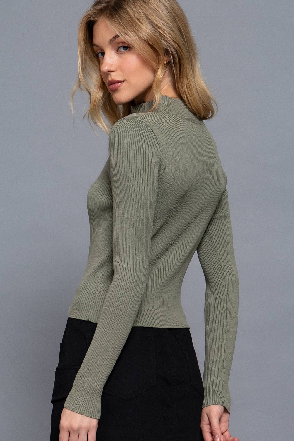 Two Way Zipper Sweater