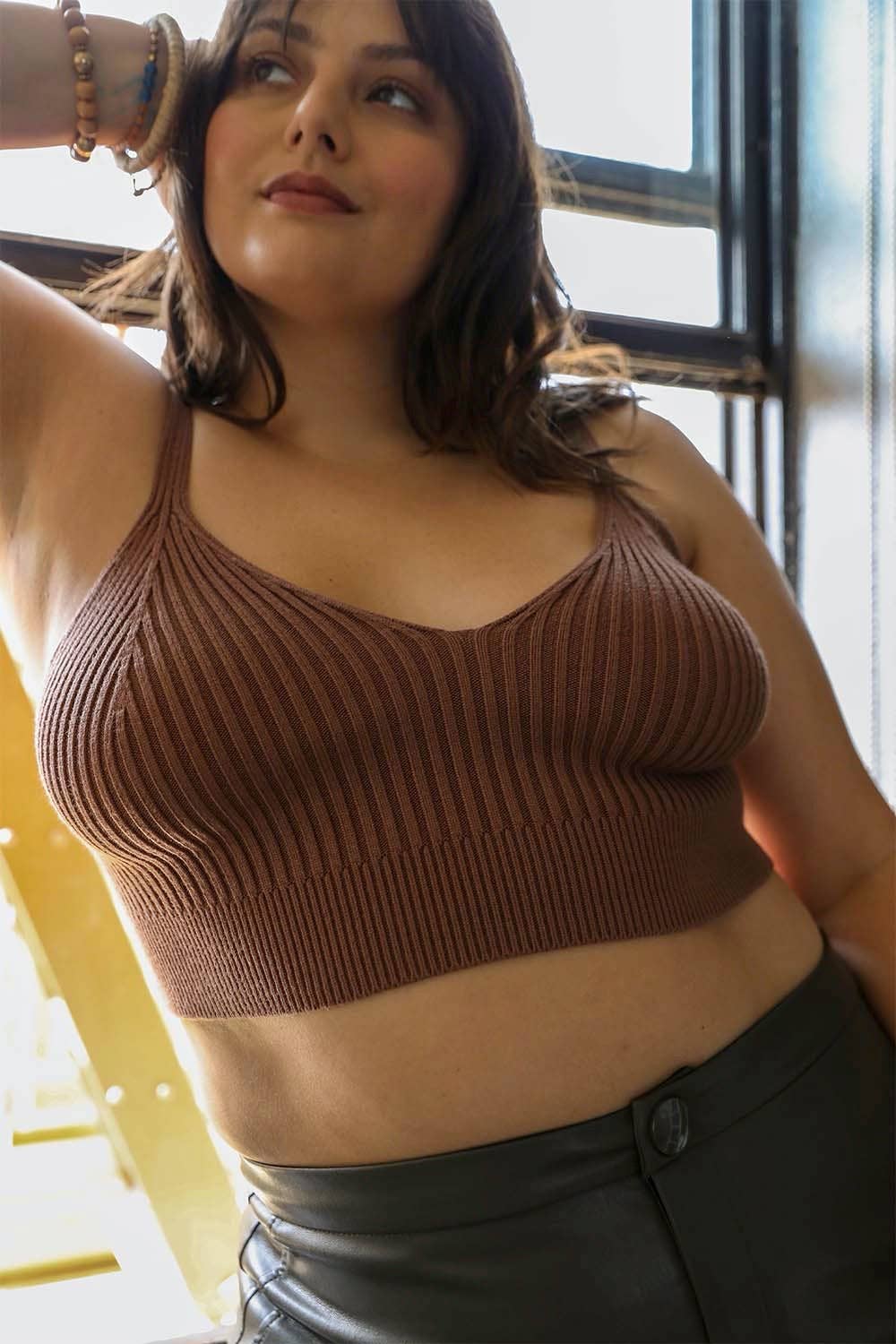 Curvy Knit Brami Top