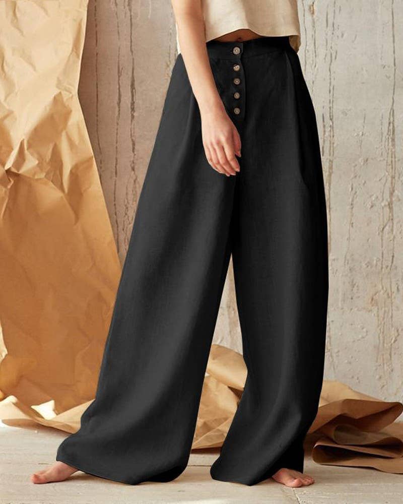 Pleated Wide Leg Pants