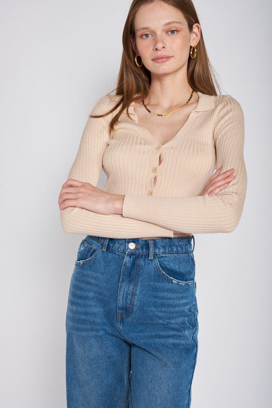 Solid Cropped Cardigan