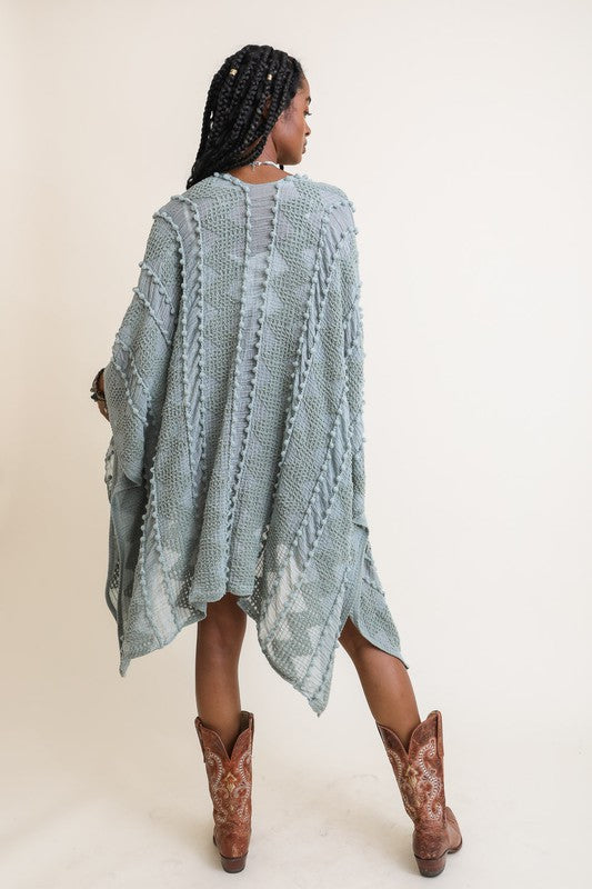 Embroidered Zig Zag Kimono