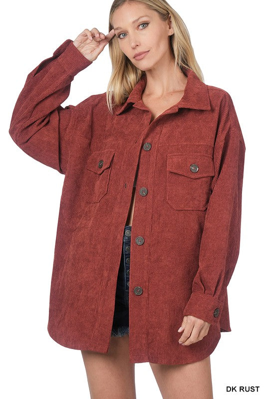 Oversized Corduroy Shacket