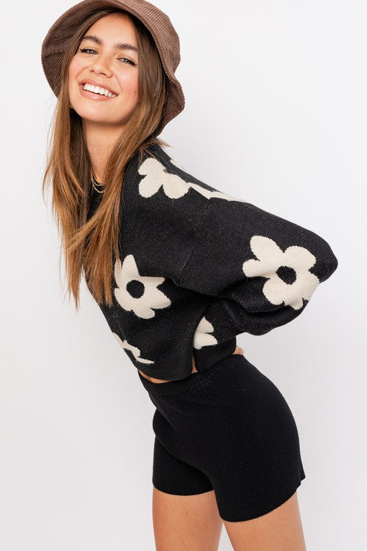 Daisy Crop Sweater