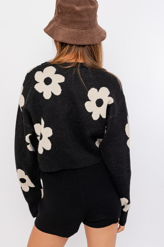 Daisy Crop Sweater