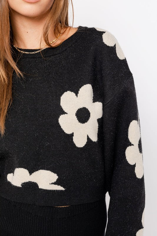 Daisy Crop Sweater