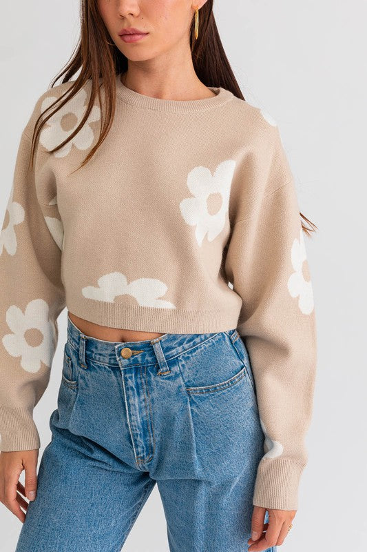 Daisy Crop Sweater