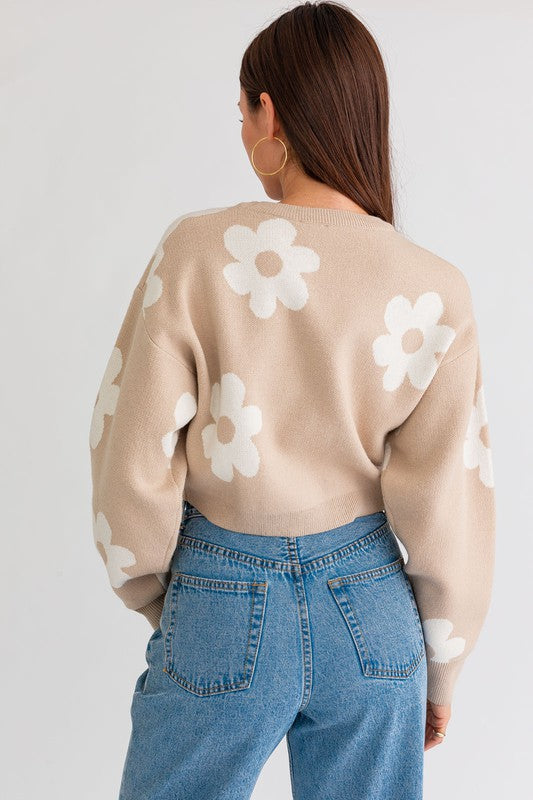 Daisy Crop Sweater