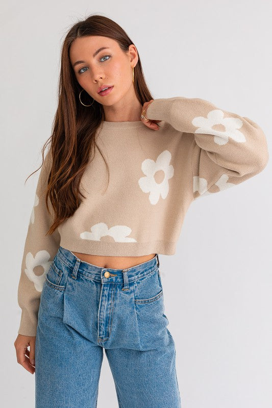 Daisy Crop Sweater