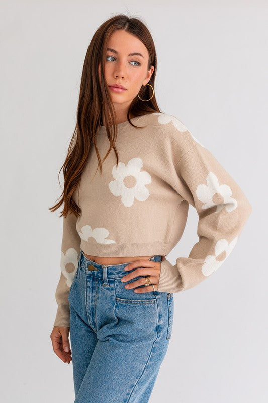 Daisy Crop Sweater