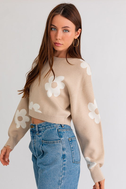 Daisy Crop Sweater