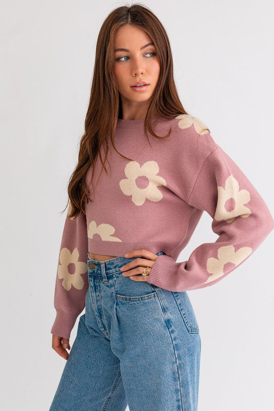 Daisy Crop Sweater