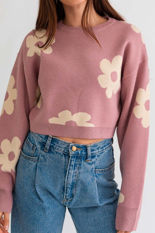 Daisy Crop Sweater