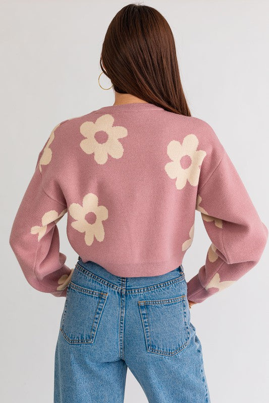 Daisy Crop Sweater