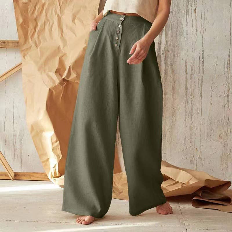 Pleated Wide Leg Pants