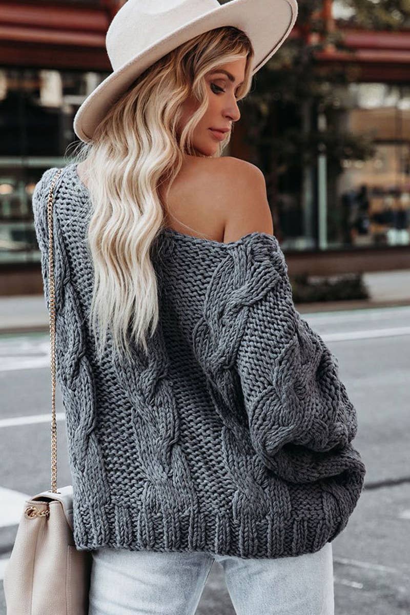 Off Shoulder Knit Sweater