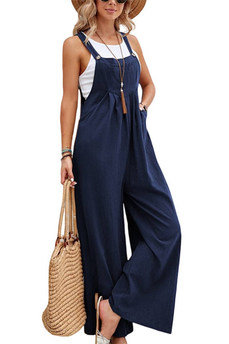 Pleated Overalls