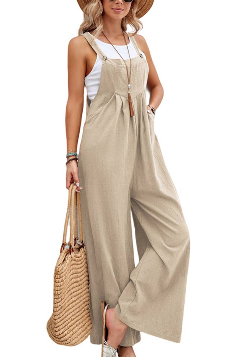 Pleated Overalls