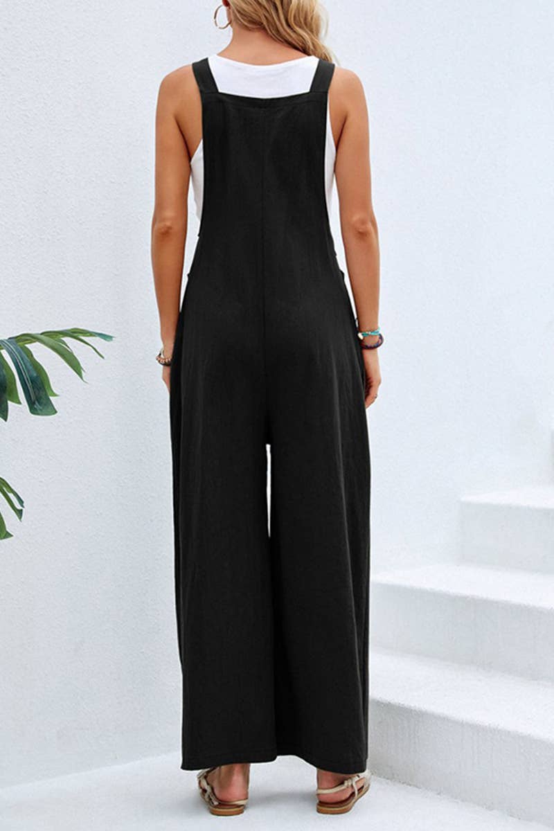 Pleated Overalls