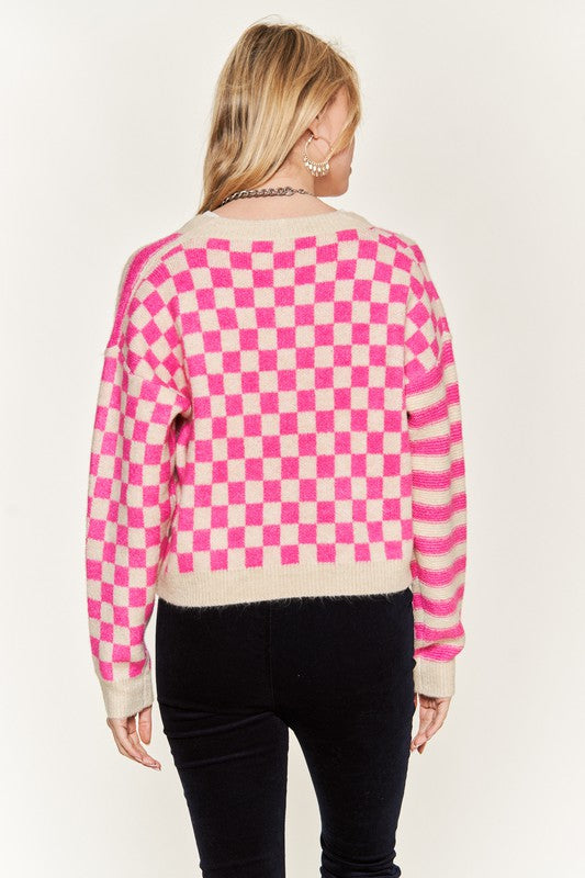 Checkered Cardigan