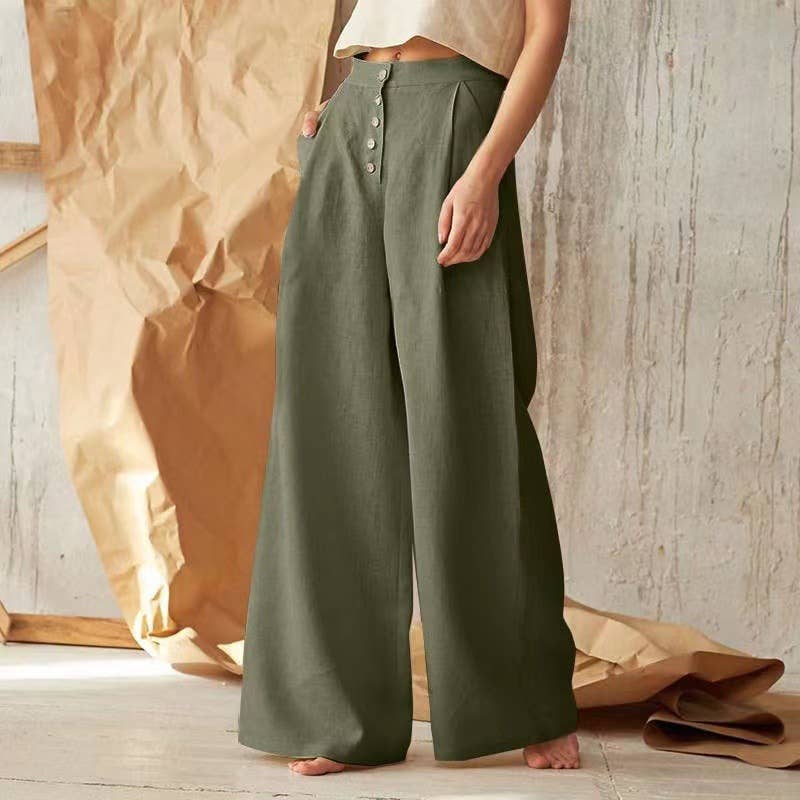 Pleated Wide Leg Pants