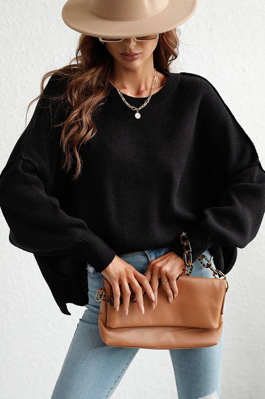 Batwing Knit Sweater