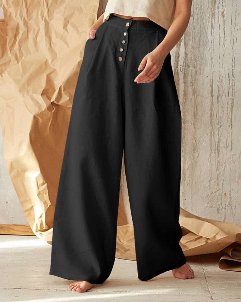 Pleated Wide Leg Pants