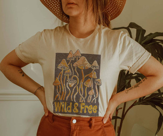 Wild & Free Mushrooms Tee