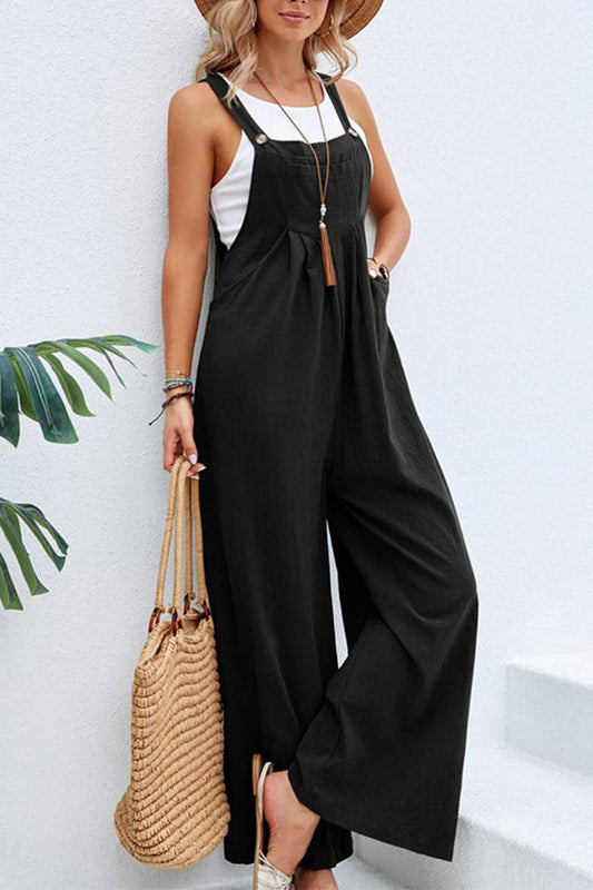 Pleated Overalls