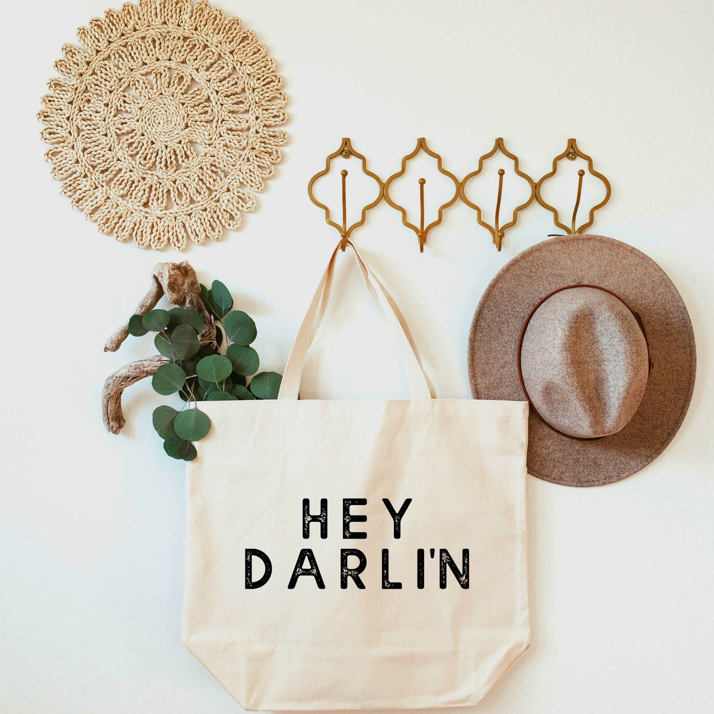 Southern Hey Darlin' Tote Bag 2 SIZES