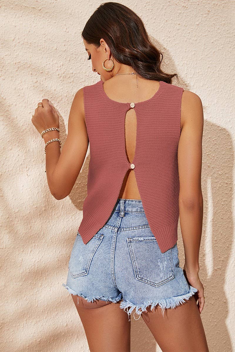 Tie Back Knit Top