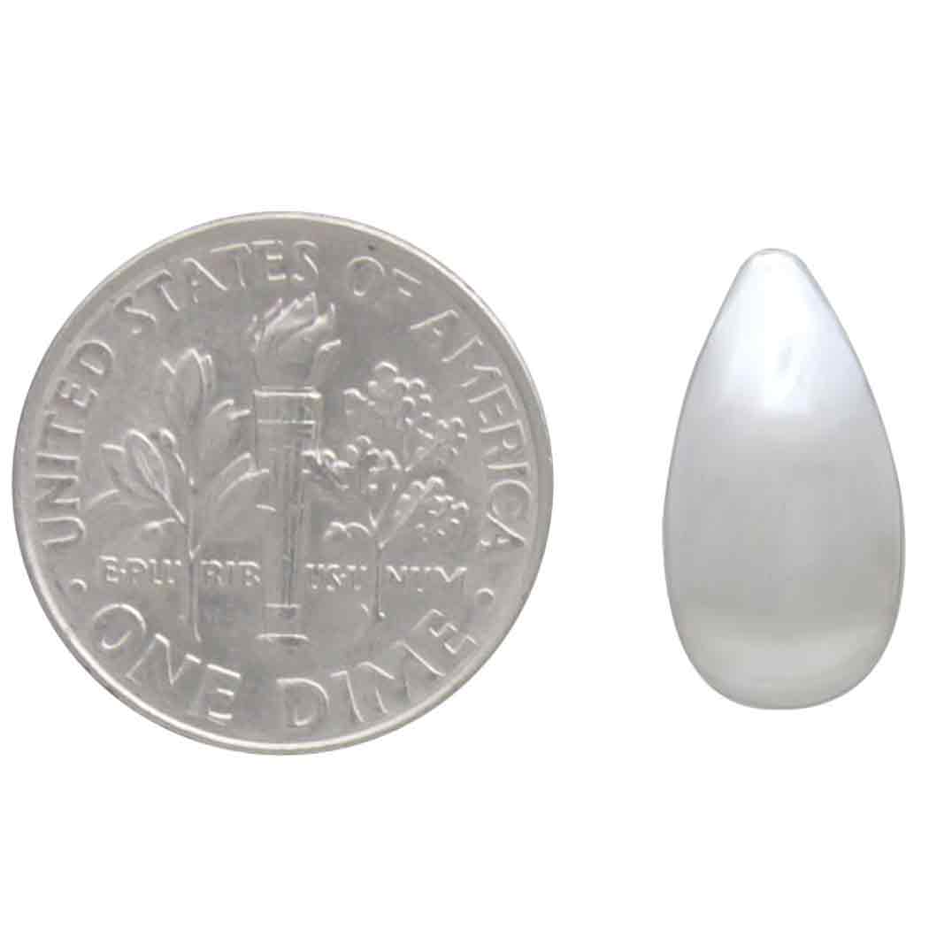 Sterling Silver Large Teardrop Huggies