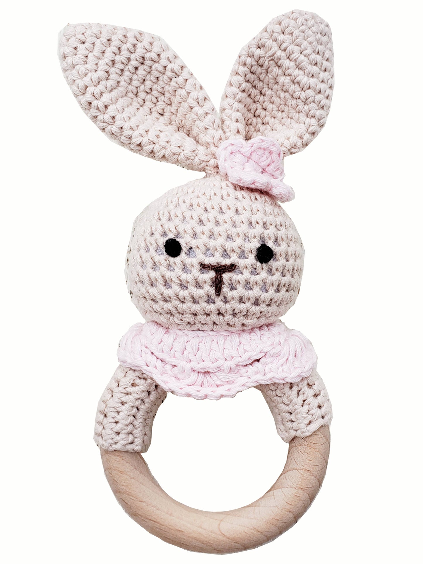 Crochet Bunny Rattle Flower Girl